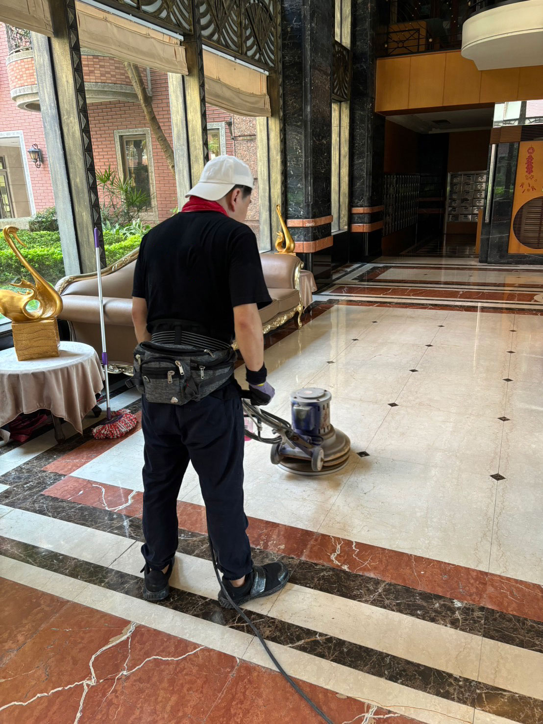 桃園石材拋光晶化